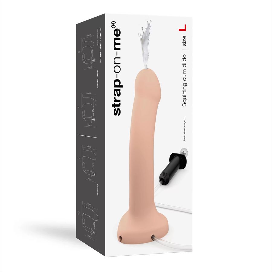 Фаллоимитатор с имитацией эякуляции Strap-On-Me Dildo Silicon Cum Dildo L Nude