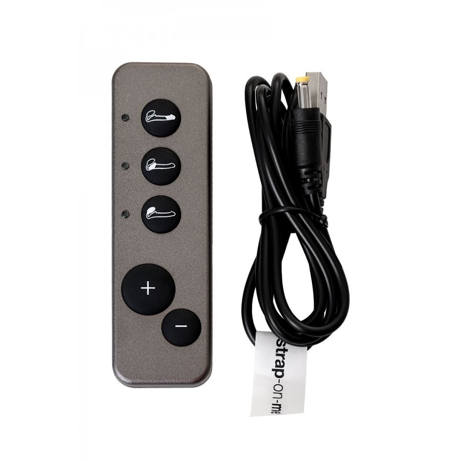 Гибкий страпон с вибрацией STRAP-ON-ME с 3-мя моторами, фиолетовый XL	