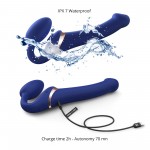 Безремневой страпон STRAP-ON-ME MULTI ORGASM Blue M