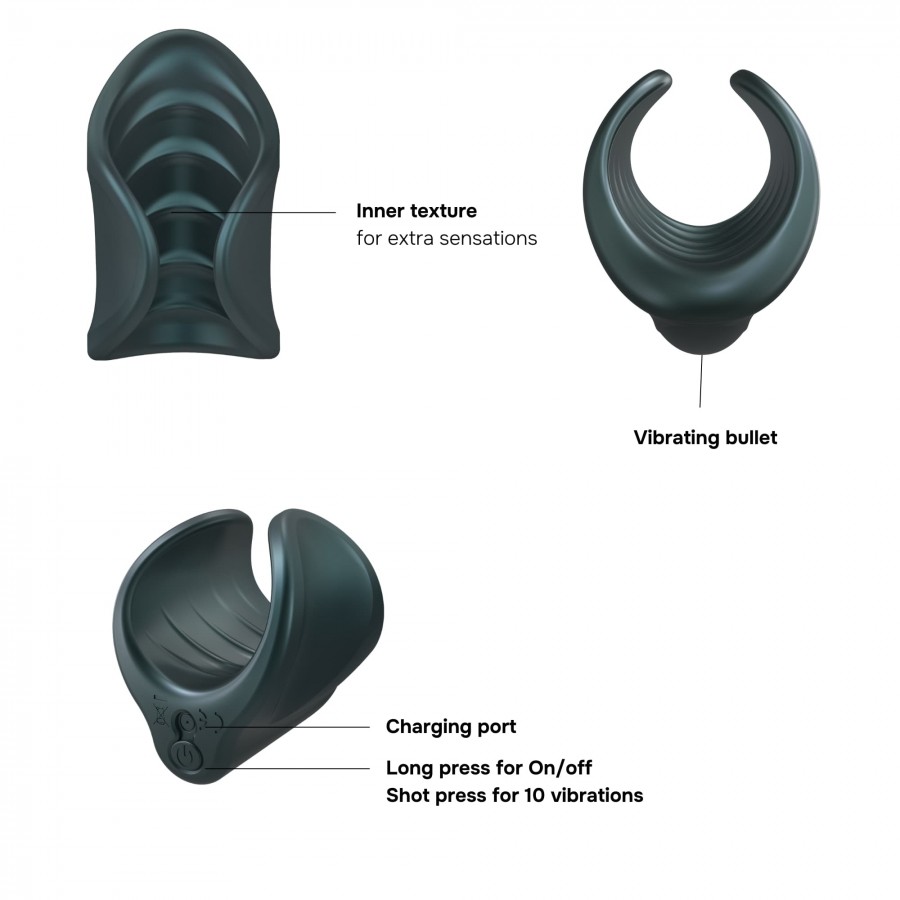 Компактный мастурбатор с вибрацией Manwan STARTER – PINE GREY