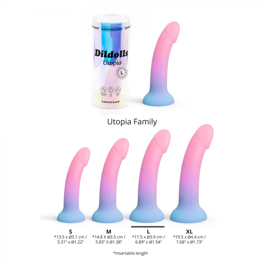 Фаллоимитатор из жидкого силикона DILDOLLS UTOPIA L 17,5 x 3,9 см