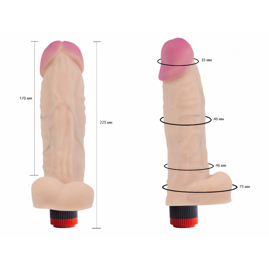 ВИБРАТОР РЕАЛИСТИК HUMAN FORM 22 х 4,6 см 605507