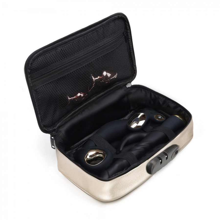 Стильная сумочка для хранения секс-игрушек Dorcel DISCREET BOX LUXURY GOLD