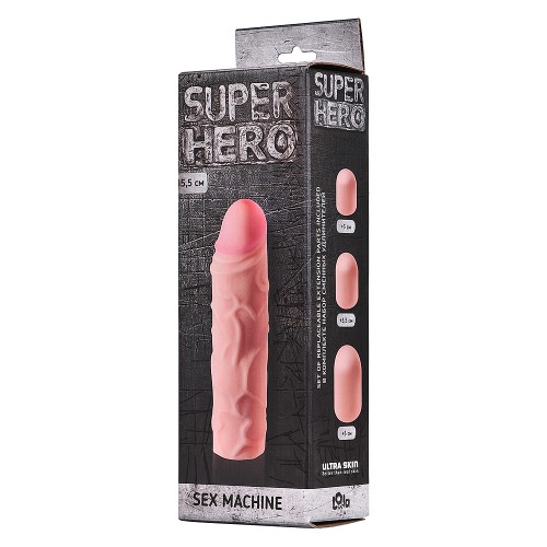 Увеличивающая насадка для пениса SUPER HERO SEX MACHINE 7001-05LOLA