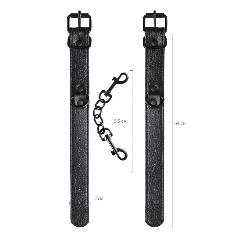 Наручники TOYFA Theatre, черный, 26,5 см