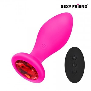 Силиконовая анальная пробка с вибрацией и ДУ Sexy Friend 9 х 3,5 SF-70490-16