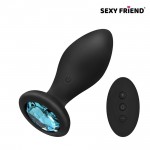 Силиконовая анальная пробка с вибрацией и ДУ Sexy Friend 9 х 3,5 SF-70503-05