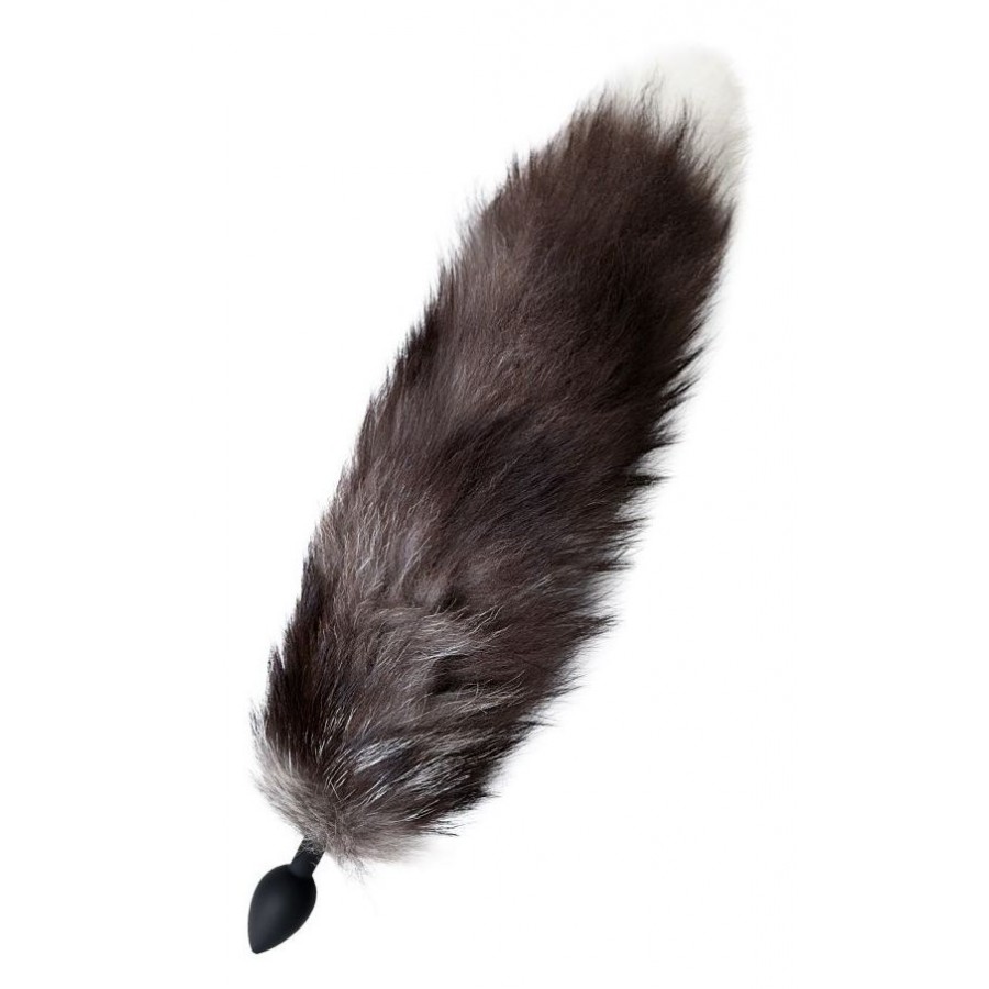 Силиконовая анальная втулка с хвостом POPO PLEASURE BY TOYFA 3,3 см (хвост 45 см)