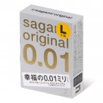 Полиуретановые презервативы Sagami Original 001 L-Size 2 штуки