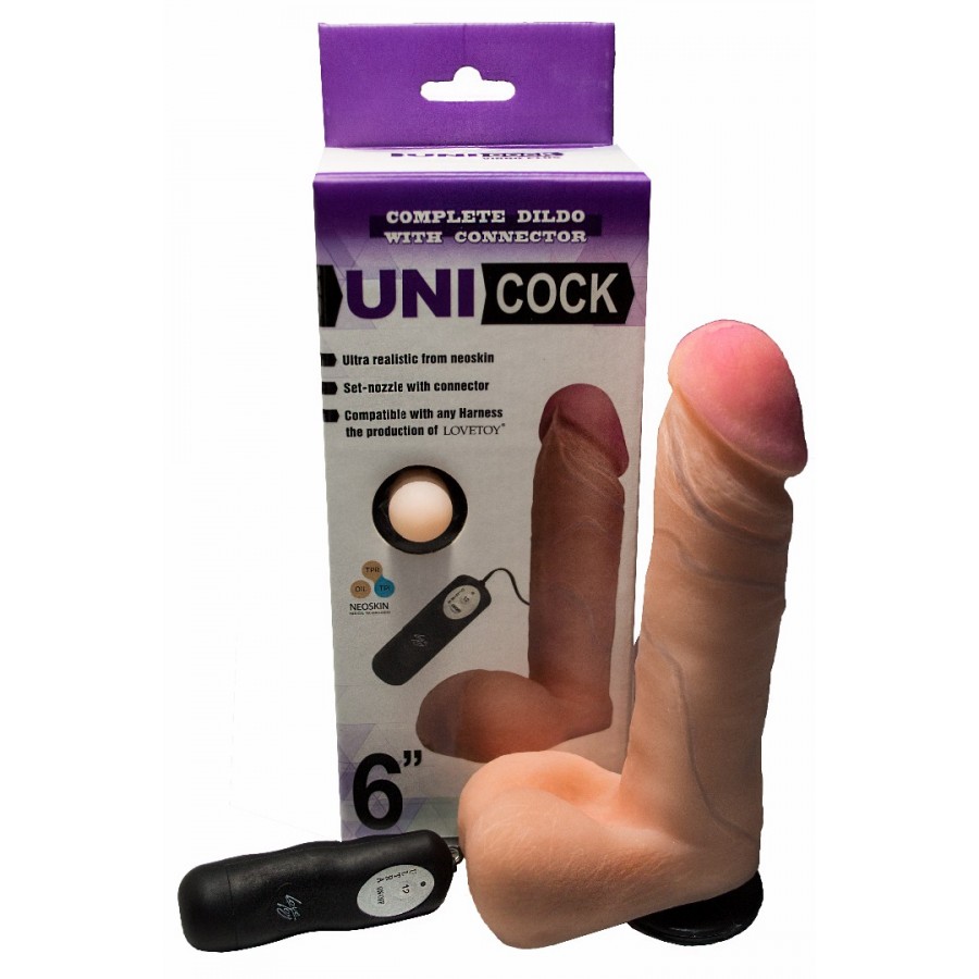 НАСАДКА ДЛЯ СТРАПОНА UNI COCK 6 С ВИБРАЦИЕЙ 180 х 40 мм