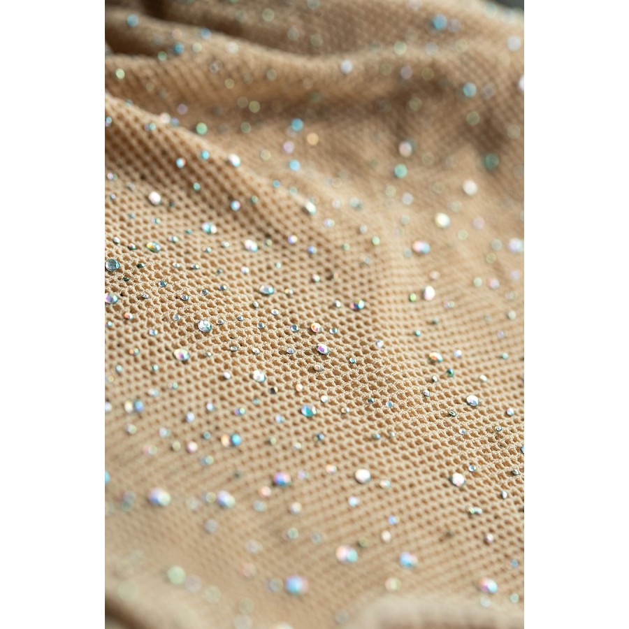 Нюдовое платье-сетка со стразами Candy Girl Cleo, OS