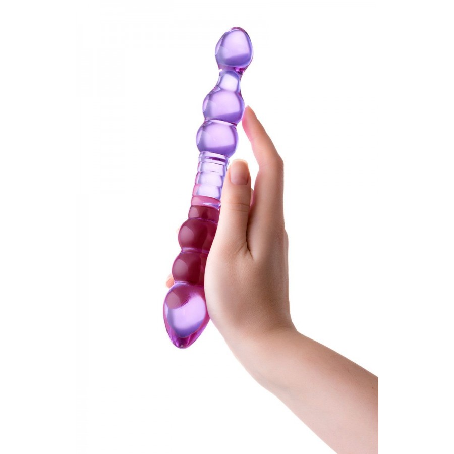 Двусторонний стеклянный фаллоимитатор SEXUS GLASS 22 см 912072