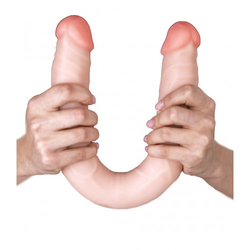 Фаллоимитатор двухсторонний FLEX&FIX 46 х 4,5 см, киберкожа 941303