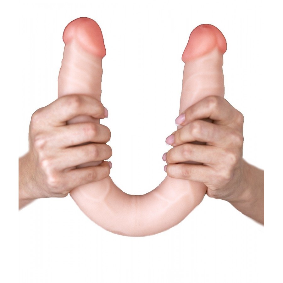 Фаллоимитатор двухсторонний FLEX&FIX 46 х 4,5 см, киберкожа 941303