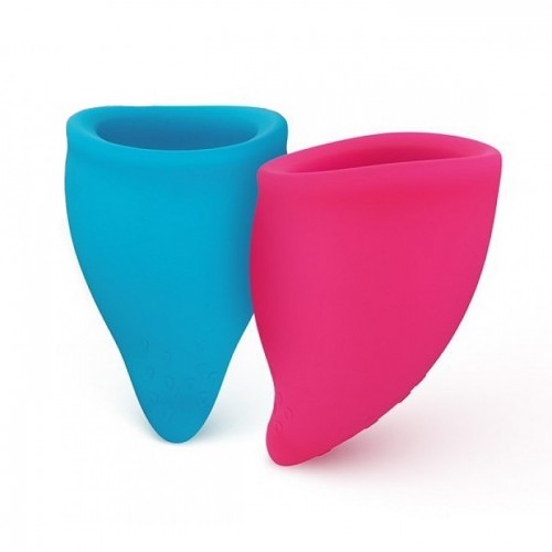 Fun Cup (А+А) Набор менструальных чаш, 2шт розовый/голубой