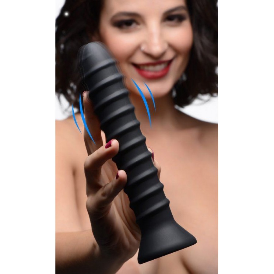 Спиралевидный анальный вибромассажер Power Screw 10X Spiral Silicone Vibrator