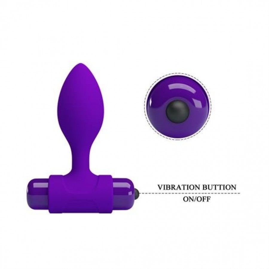 АНАЛЬНАЯ ПРОБКА С ВИБРАЦИЕЙ VIBRA BUTT PLUG 10 режимов BI-040077-1