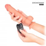 Вибратор с поступательными движениями, вибрацией и ДУ Erowoman ER-30095 16,5 см