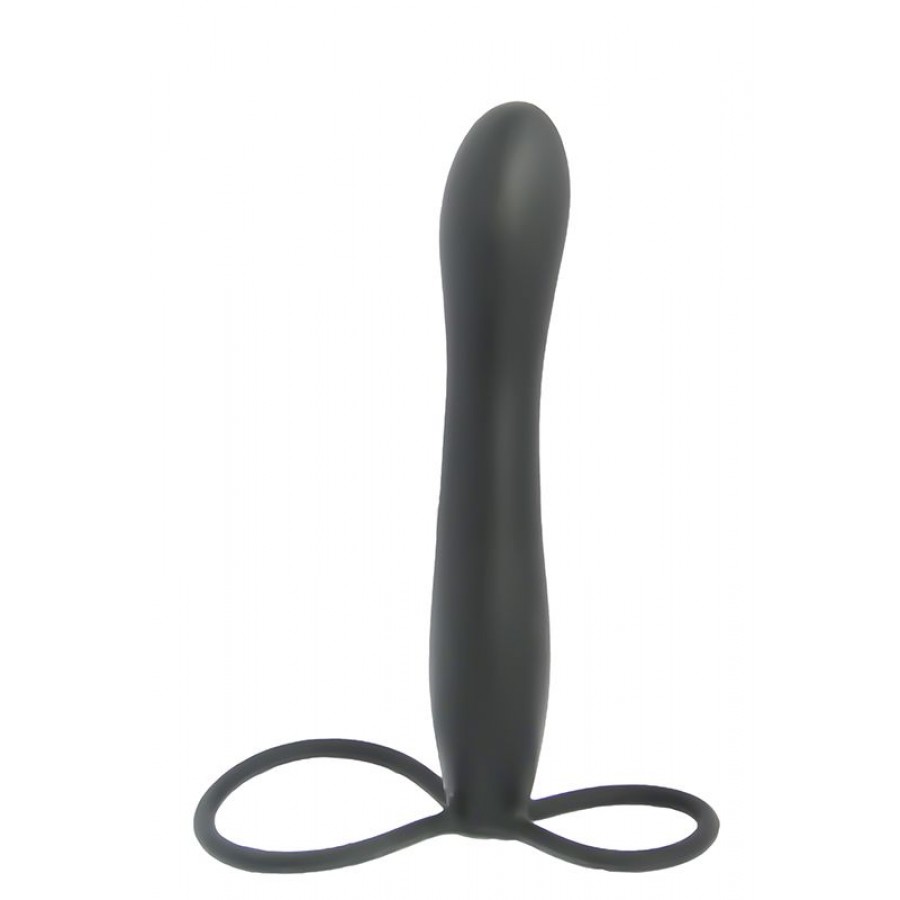 Насадка на пенис для двойной стимуляции Mojo BlackJack 15 см