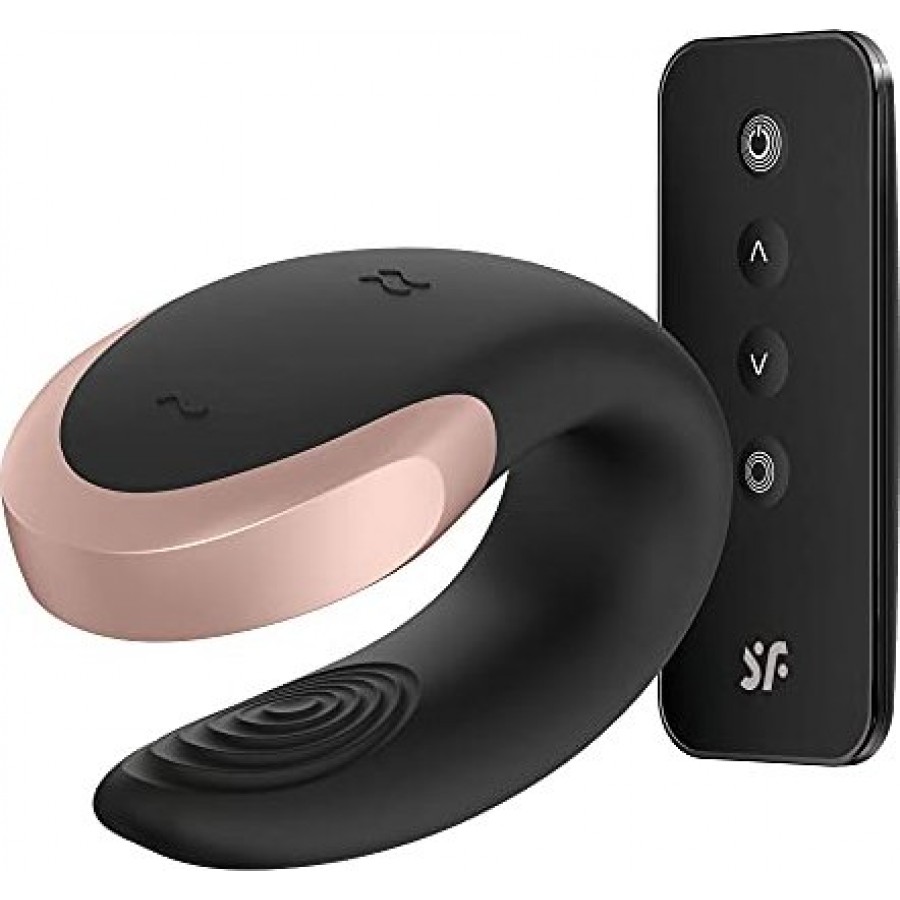 Вибратор для пар Satisfyer Double Love Black (приложение+пульт)