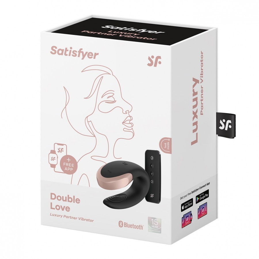 Вибратор для пар Satisfyer Double Love Black (приложение+пульт)