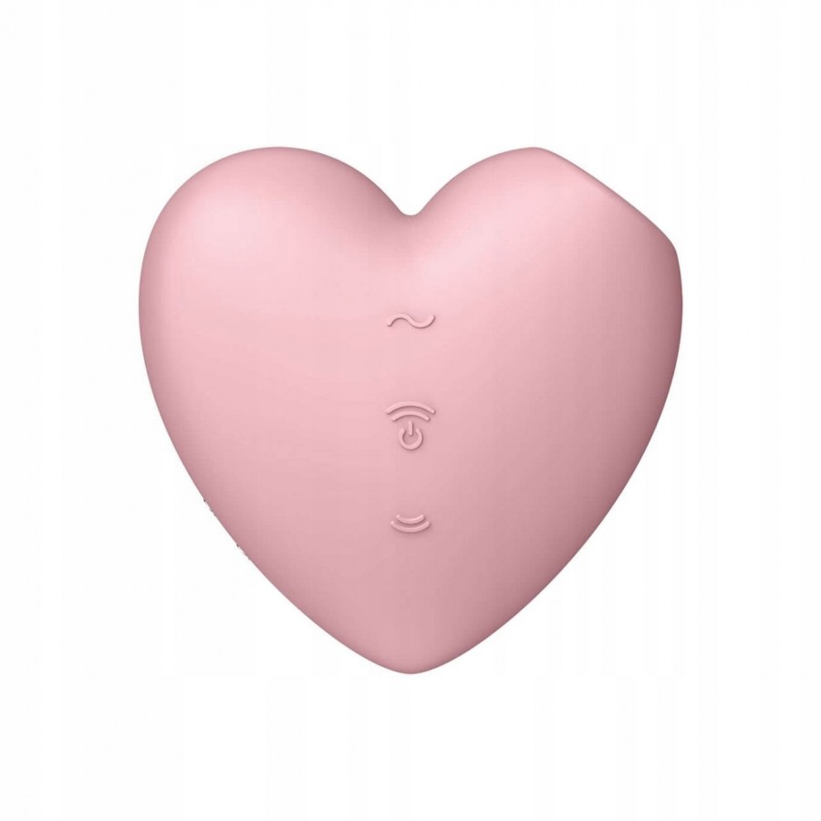 Вакуумно-волновой стимулятор с вибрацией Satisfyer Cutie Heart, розовый