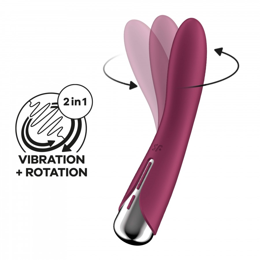 Вибратор с вращением Satisfyer Spinning Vibe 1, красный