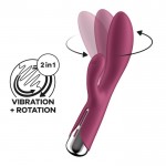 Вибратор с вращением Satisfyer Spinning Rabbit 1, красный