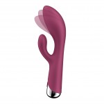 Вибратор с вращением Satisfyer Spinning Rabbit 1, красный