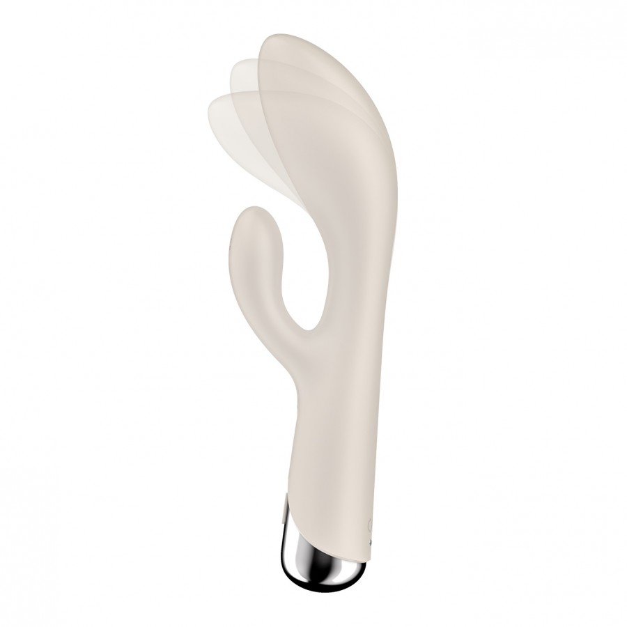 Вибратор с вращением Satisfyer Spinning Rabbit 1, бежевый