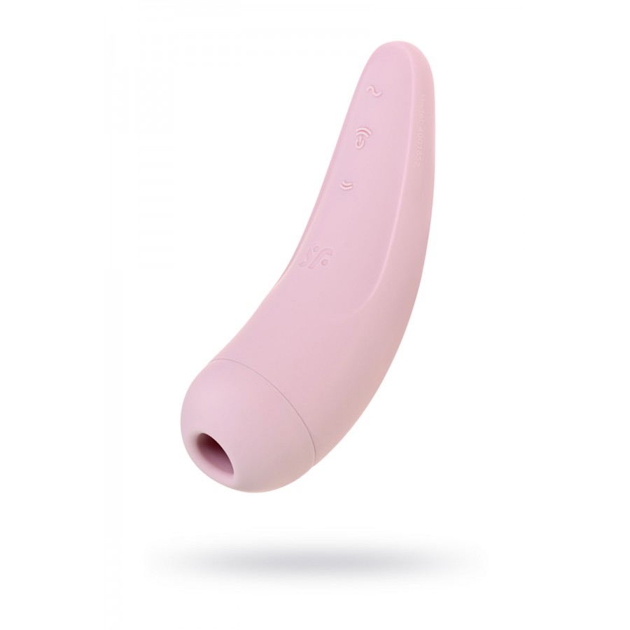 Вакуумный стимулятор клитора с вибрацией Satisfyer Curvy 2+ APP Pink