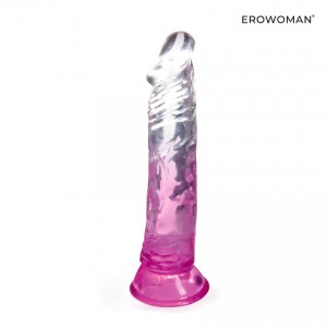 Прозрачный фаллоимитатор Erowoman 185 х 37 мм LET-14003