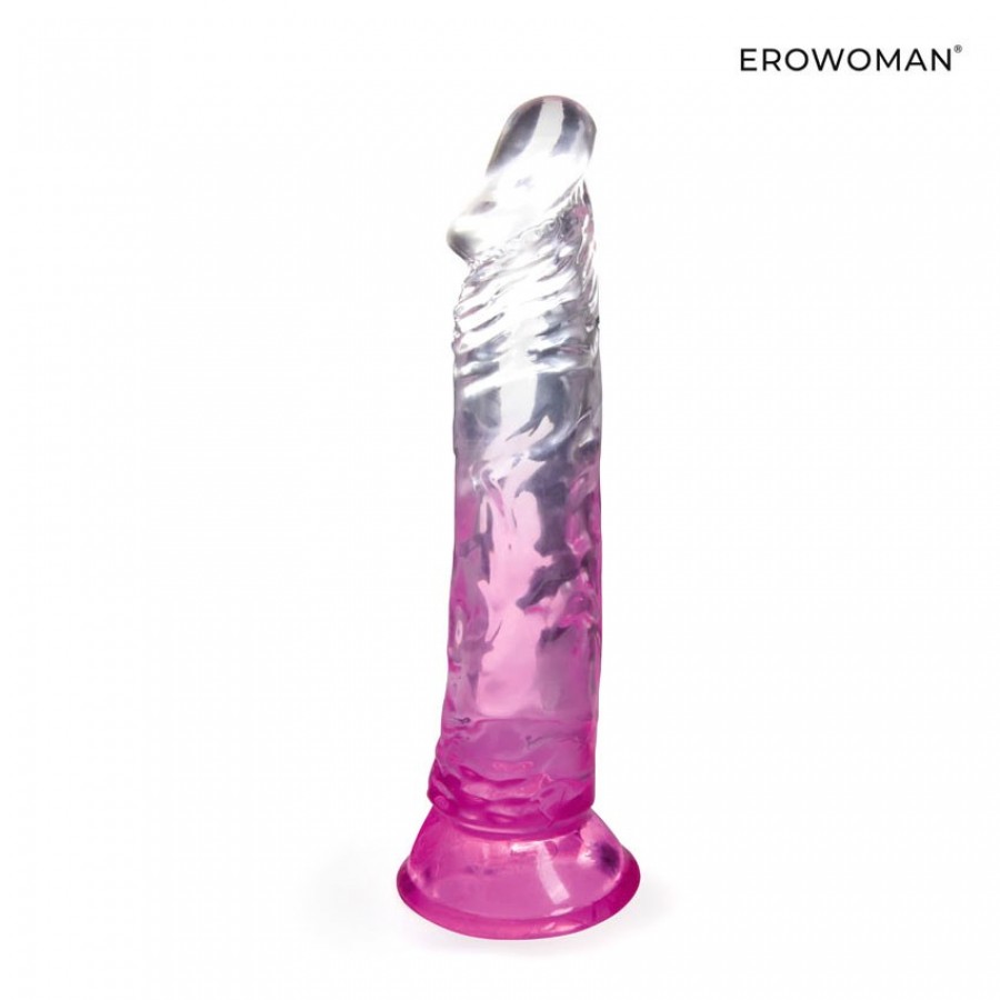 Прозрачный фаллоимитатор Erowoman 185 х 37 мм LET-14003