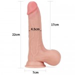 Фаллоимитатор с подвижной кожей Lovetoy 8.5'' Sliding Skin Dual Layer Dong