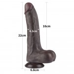 Фаллоимитатор с подвижной кожей Lovetoy 8.5'' Sliding Skin Dual Layer Dong Black