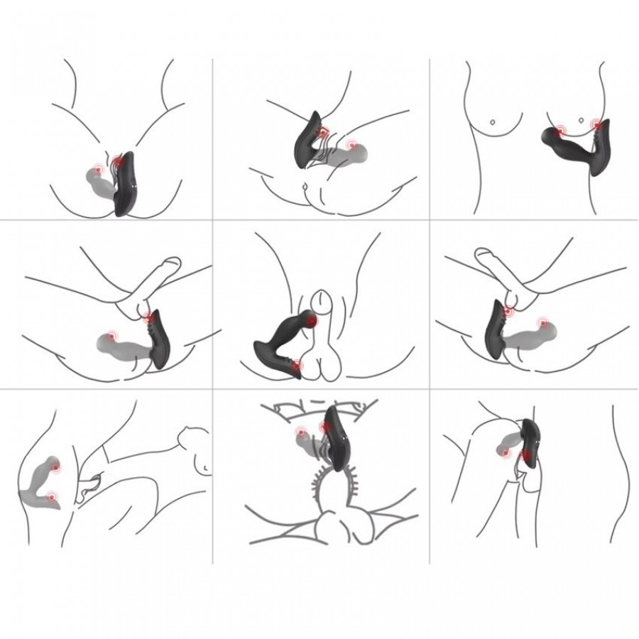 Массажер простаты с пультом Seamless P-Spot Massager MK-2206