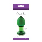 Зеленая стеклянная анальная пробка NS Novelties Crystal Medium - 7,5 см.