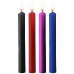 Набор из 4 разноцветных восковых свечей Teasing Wax Candles Large