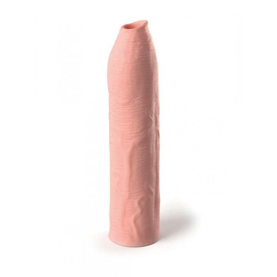 Увеличивающая насадка для пениса Uncut Silicone Penis Enhancer Light 17 см