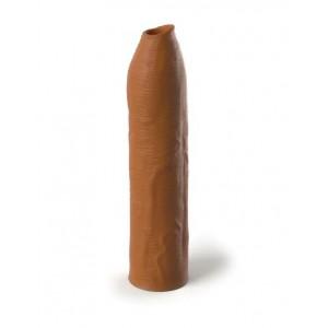 Увеличивающая насадка для пениса Uncut Silicone Penis Enhancer Tan 17 см