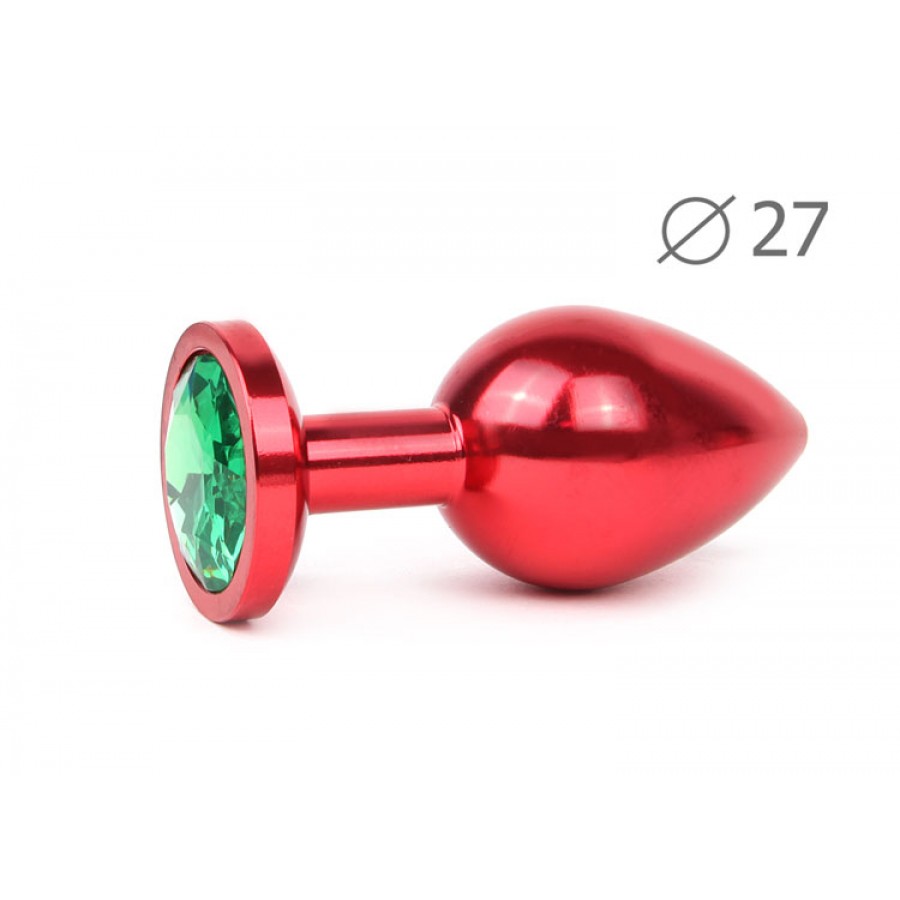 Металлическая анальная пробка Jewelry Plug Small Red RS-04