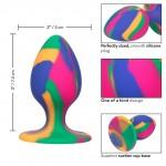 Яркая анальная пробка Cheeky Medium Tie-Dye Plug 7,5 х 5 см