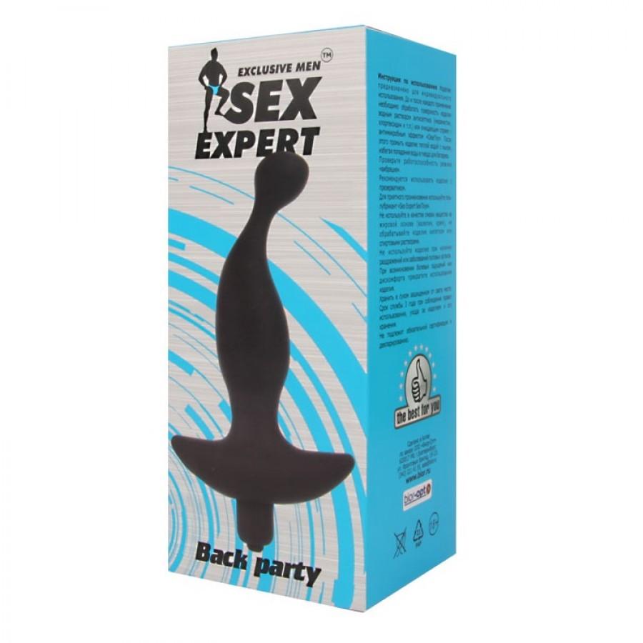 Анальный стимулятор с вибрацией SexExpert Back Party