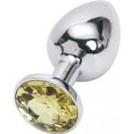 Металлическая анальная пробка Jewelry Plug Large Silver 9,5 х 4,1 см