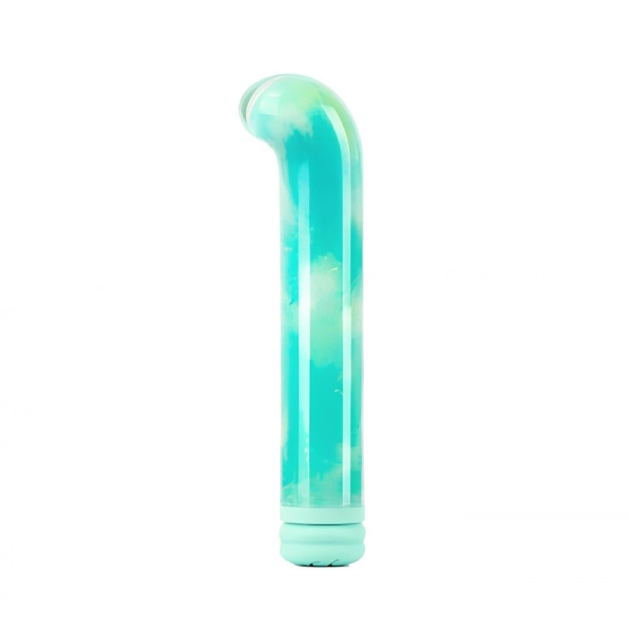 Компактный вибратор из стекла BeYourLover Magic Cane Green