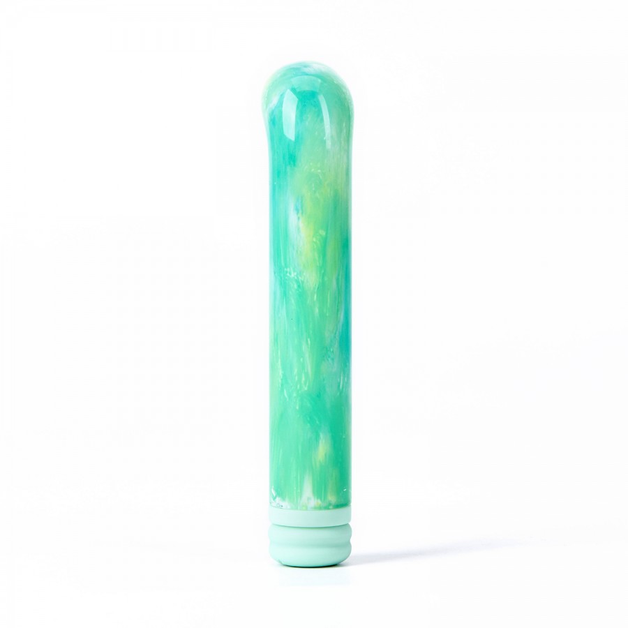 Компактный вибратор из стекла BeYourLover Magic Cane Green