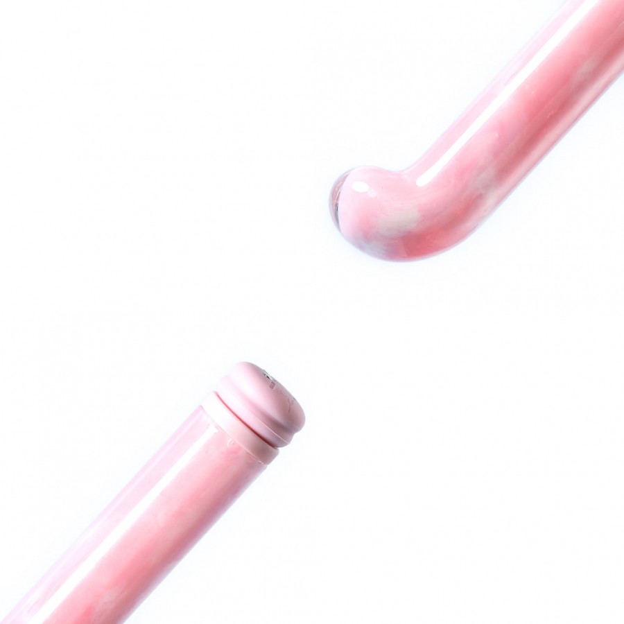 Компактный вибратор из стекла BeYourLover Magic Cane Pink