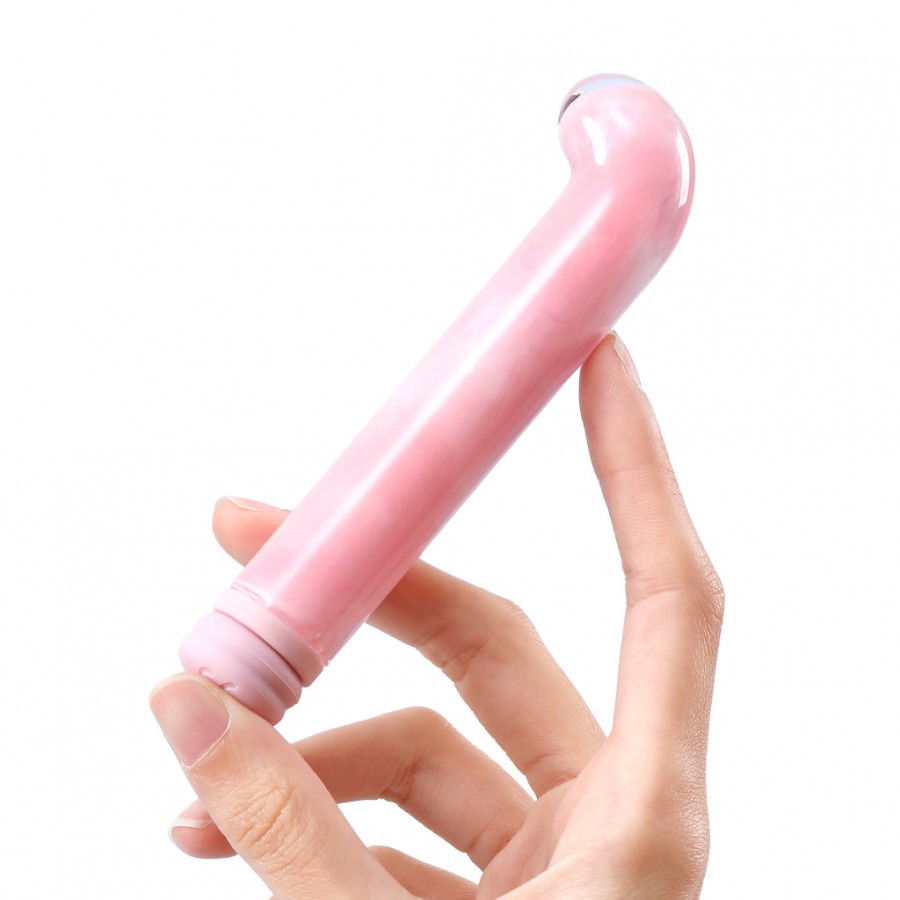 Компактный вибратор из стекла BeYourLover Magic Cane Pink