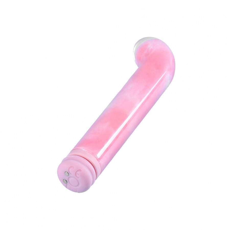 Компактный вибратор из стекла BeYourLover Magic Cane Pink