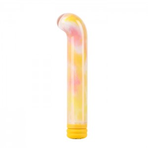 Компактный вибратор из стекла BeYourLover Magic Cane Yellow